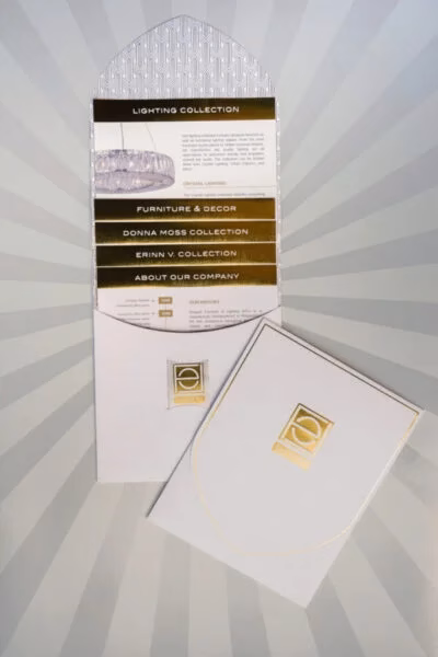 Elegant Lighting Rebranding Ideas Press Kit Ideas Gold Foil